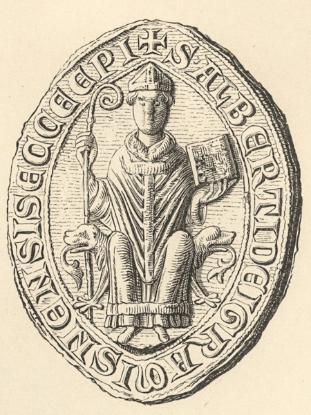 Siegel, undatiert, unbekannter Künstler von Albert II., Bischof von Meißen (gest. 1266)