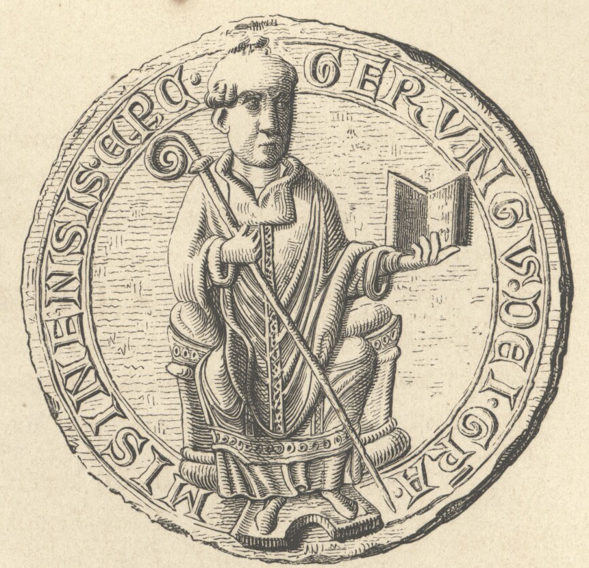 Siegel, undatiert, unbekannter Künstler von Gerung, Bischof von Meißen (gest. 1170)
