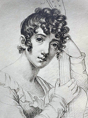 Kreide in Schwarz, um 1810, Caroline Bardua von Caroline Bardua (1781-1864)