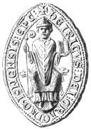 Siegel, undatiert, unbekannter Künstler von Heinrich, Bischof von Meißen (gest. 1240)