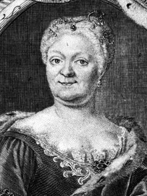 Kupferstich, undatiert, Johann Martin Bernigeroth von Elisabeth von Mecklenburg-Güstrow (1668-1738)